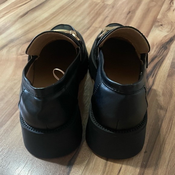 Mudd Meleri chunky horsebit loafers with a gold-tone buckle and lug sole Sz 6 - Picture 4 of 9